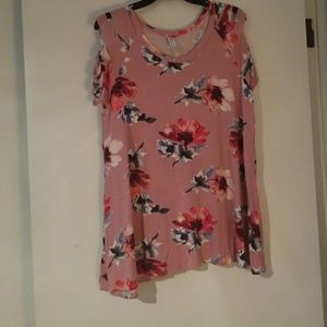 Floral knit tunic